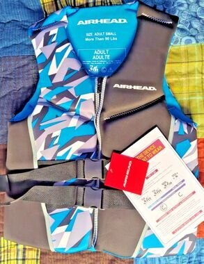Airhead Men's US Coast Guard Approved Camo Cool PFD Adult Small 90+LBS Kwik-Dry